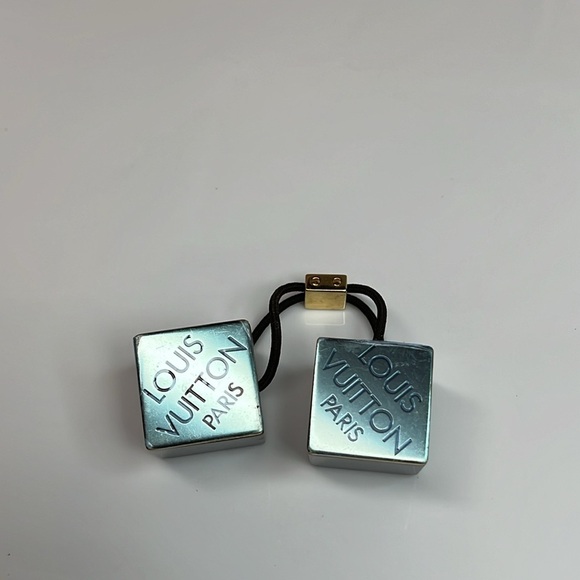 LOUIS VUITTON BLUE METALLIC/BLACK HAIR BAUBLES main image 5